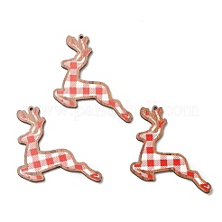 Single Face Christmas Printed Wood Big Pendants&nbsp;WOOD-D025-12