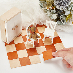 48Pcs Mini Wood Floor&nbsp;FIND-WH0420-154