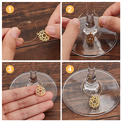 DIY 7 Chakra Wine Glass Charm Making Kit&nbsp;DIY-BC0009-82