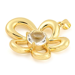 Rack Plating Brass Pendants&nbsp;ZIRC-L100-152G-01
