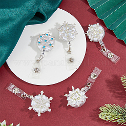 1 Set Snowflake Badge Reel&nbsp;AJEW-FH0003-69