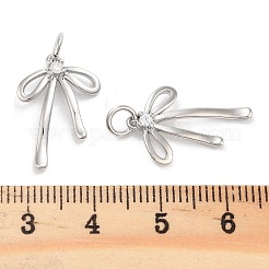 Rack Plating Brass Clear Cubic Zirconia Pendants&nbsp;KK-M293-16P-01
