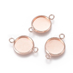 201 Stainless Steel Cabochon Connector Settings&nbsp;STAS-F191-15RG-D