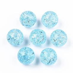 Transparent Crackle Acrylic Round Beads Strands&nbsp;CCG-R002-12mm-04