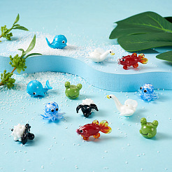 12Pcs 6 Style Handmade Bumpy Lampwork Beads Strands&nbsp;LAMP-BY0001-02