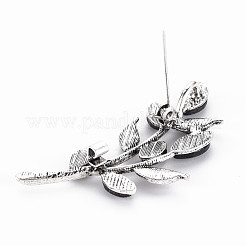 Leaf Shape Natural Abalone Shell/Paua Shell Brooch Pin&nbsp;G-N333-004A-RS