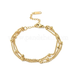 304 Stainless Steel Multi-strand Bracelets&nbsp;LS-BJEW-C110-03G