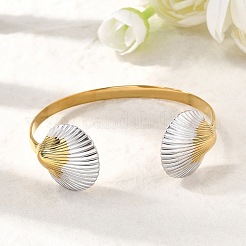 304 Stainless Steel Cuff Bangles for Women&nbsp;BJEW-F509-01G