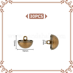 30Pcs 1-Hole Alloy Shank Buttons&nbsp;FIND-UN0002-82