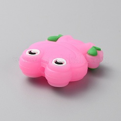 Frog Luminous Food Grade Eco-Friendly Silicone Beads&nbsp;LS-SIL-WH0003-12I