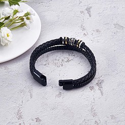 Word Love You Forever Braided Leather Triple Layer Multi-strand Bracelet&nbsp;JB750A