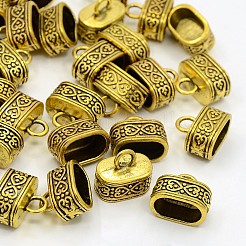 Tibetan Style Alloy Cord Ends&nbsp;TIBEB-4811-AG-FF