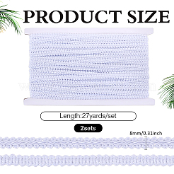 2Bags Polyester Lace Trim&nbsp;OCOR-ME0001-84H
