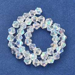 Handmade Glass Faceted Bicone Beads&nbsp;GB6mmC28-AB