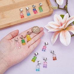 12Pcs Bear Resin Stethoscope Pendant Decorations&nbsp;HJEW-OC00160