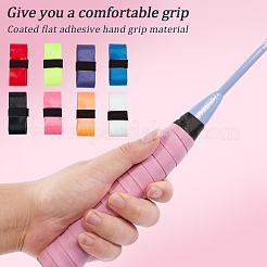 8 Bundles 8 Colors PU Leather Anti-slip Badminton Tennis Racket Grip Tape&nbsp;DIY-SP0005-45A
