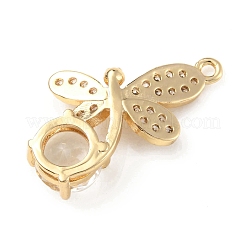 Brass with K9 Glass & Rhinestone Pendants&nbsp;KK-C024-04KCG-02