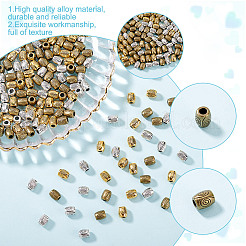 180Pcs 3 Colors Tibetan Style Alloy Beads&nbsp;TIBEB-GO0001-12