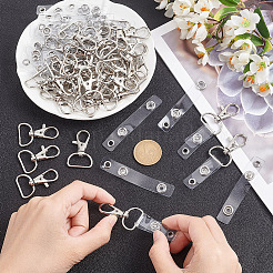 50Pcs Iron D Rings Swivel Clasps&nbsp;DIY-OC0011-38