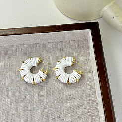 Alloy & Imitation Leather Stud Earrings&nbsp;WG3B4DD-01
