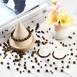 200Pcs Round Natural Tiger Eye Beads&nbsp;G-SP0001-21A