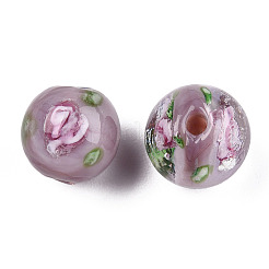 Handmade Lampwork Beads Strands&nbsp;LAMP-N021-45E