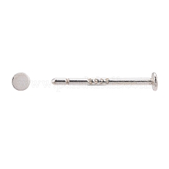 925 Sterling Silver Flat Pad  Stud Earring Findings&nbsp;STER-K167-045A-S