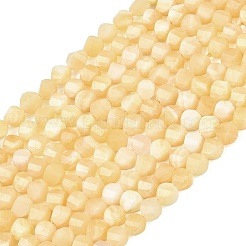 Natural Yellow Jade Beads Strands&nbsp;G-P611-C34-01
