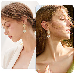8Pcs 4 Styles Brass Stud Earring Findings&nbsp;EJEW-TA0008-64