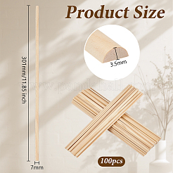 100Pcs Wood Craft Sticks&nbsp;DIY-OC0015-05B