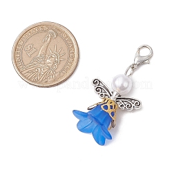 100Pcs 5 Colors Angel Acrylic & ABS Plastic Imitation Pearl Pendant Decorations&nbsp;HJEW-JM02723