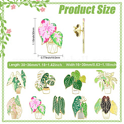 9Pcs 9 Styles Plant Theme Enamel Pin&nbsp;JEWB-CJ0003-57
