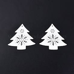Christmas Theme Spray Painted Wood Big Pendants&nbsp;WOOD-N005-85A