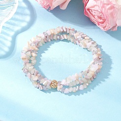 3Pcs Electroplate Glass Beads Stretch Bracelets&nbsp;BJEW-JB12033