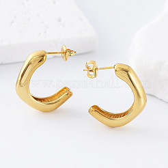 304 Stainless Steel C-shaped Stud Earrings for Women&nbsp;DK1241