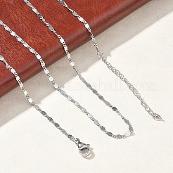2MM 304 Stainless Steel Oval Link Chain Necklaces&nbsp;NJEW-D328-02P