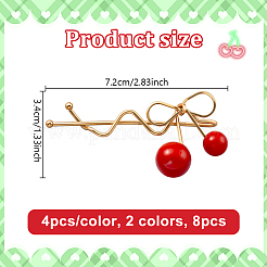 8Pcs 2 Colors Alloy & Plastic Hair Bobby Pin&nbsp;PHAR-HY0001-05