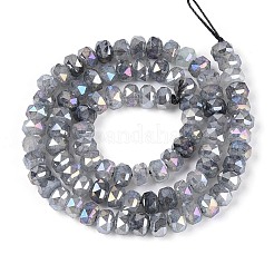 Anti-Tarnish Electroplate Glass Imitation Jade Beads Strands&nbsp;EGLA-T029-6mm-13A