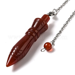 Dyed & Heated Natural Carnelian Pointed Dowsing Pendulums&nbsp;G-F758-F02-P