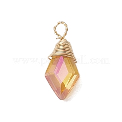 Copper Wired Glass Pendants&nbsp;PALLOY-JF02621-02