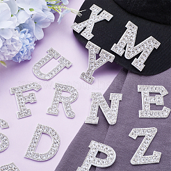 Alphabet Resin Rhinestone Patches&nbsp;DIY-GF0009-18A