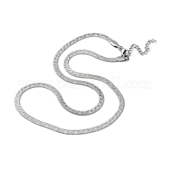 Non-Tarnish 304 Stainless Steel Herringbone Chain Necklaces&nbsp;NJEW-P282-04P