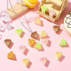 40Pcs 5 Colors Opaque Resin Pendants&nbsp;RESI-CJ0004-80