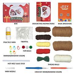 1Set Christmas Theme DIY Crochet Kit for Beginners&nbsp;DIY-SC0027-78B