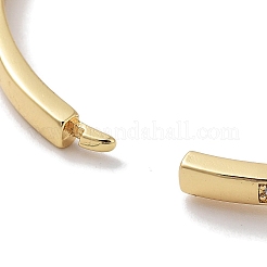 Brass Micro Pave Clear Cubic Zirconia Hinged Bangles for Women&nbsp;BJEW-Z061-22A