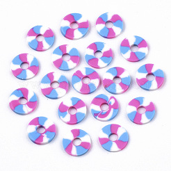 Handmade Polymer Clay Beads Strands&nbsp;CLAY-R091-8mm-01