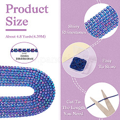 4.8 Yards Iron Rhinestone Cup Chains&nbsp;CH-TA0001-10B