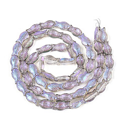 Transparency Electroplate Glass Beads Strands&nbsp;GLAA-T023-40B-05