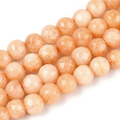 Dyed Natural White Jade Beads Strands&nbsp;G-T139-6mm-60-08