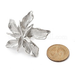 Flower Alloy Adjustable Rings for Women&nbsp;RJEW-B108-01P